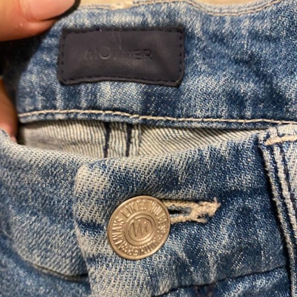 Mother Denim - High Waisted Looker Ankle Chew Skinny Jeans - Picture 3 of 6